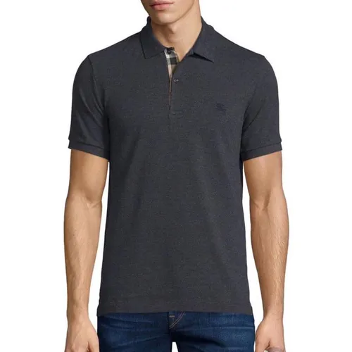 Áo Polo Burberry London England Black Polo Shirt Màu Xám Đen Size XS