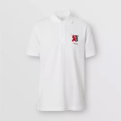 Áo Thun Nam Burberry Contrast Logo Graphic Cotton Piqué Polo Shirt Màu Trắng - Thời trang - Vua Hàng Hiệu
