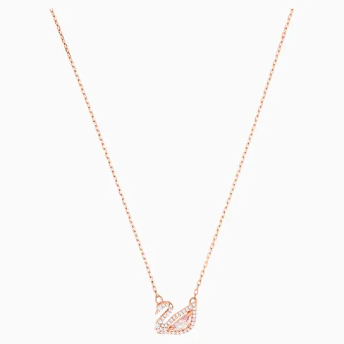 Dây Chuyền Swarovski Dazzling Swan Necklace Multi-Colored Rose-Gold Tone Plated 5469989