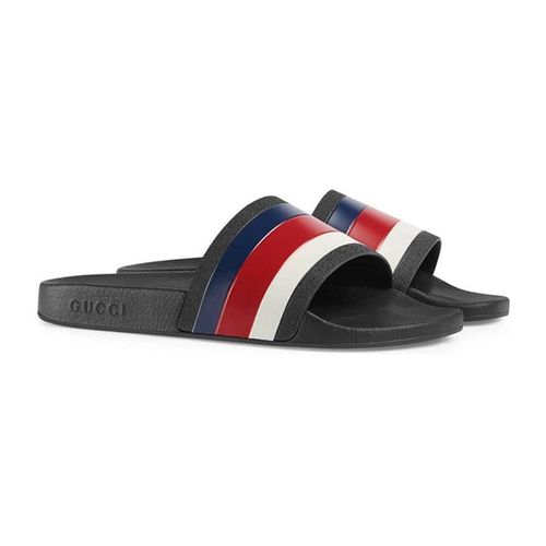 Dép Gucci Men’s Pursuit 72 Rubber Slide Sandal Màu Đen Size 42-3