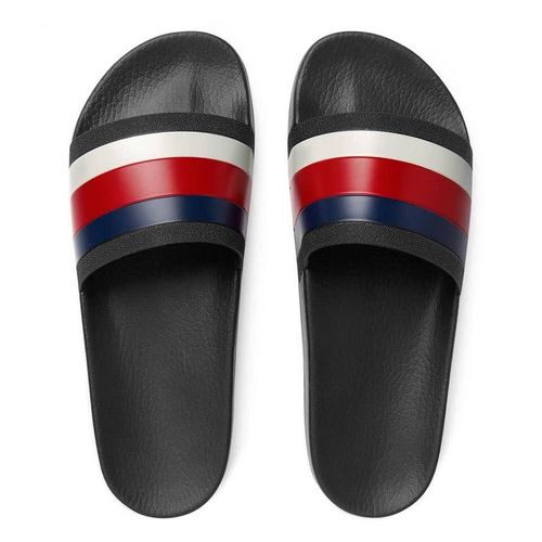 Dép Gucci Men’s Pursuit 72 Rubber Slide Sandal Màu Đen Size 42-1
