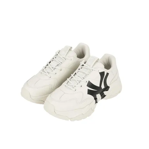 Giày Sneaker MLB Big Ball Chunky A New York Yankees Màu Trắng Logo Đen Size 280