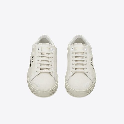 Giày Thể Thao YSL Yves Saint Laurent Court Classic SL/06 Embroidered Sneakers Màu Trắng Size 36-2