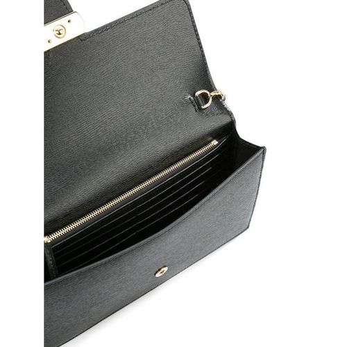 Túi Đeo Chéo Gucci 510314 Interlocking Leather Chain Crossbody Wallet Bag, Black-2