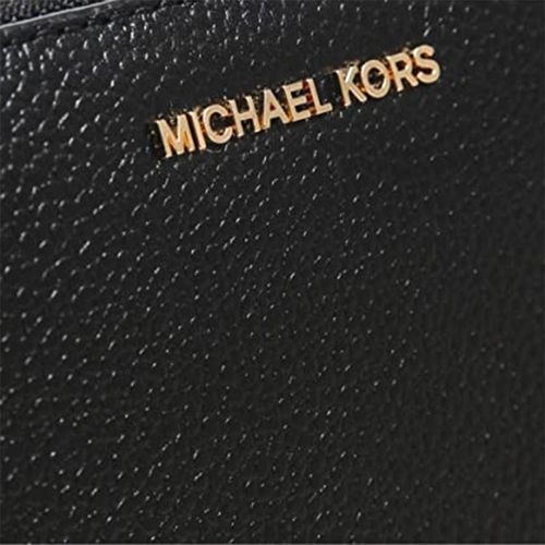Ví Michael Kors MK Women's Pebbled Leather Continental Wristlet Màu Đen-4