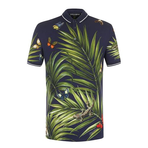 Áo Phông Nam Dolce & Gabbana D&G Men’s T-Shirt Màu Xanh Navy Họa Tiết