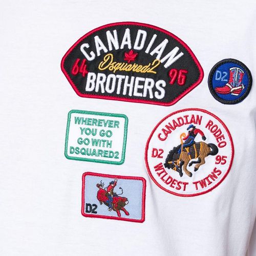 Áo Phông Dsquared2 Canadian Brothers T-Shirt Màu Trắng-5