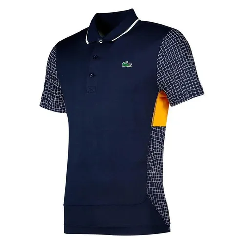 Thời trang Lacoste Áo thun cổ bẻ - Áo Phông Lacoste Kẻ Caro Màu Xanh Navy Size M - Vua Hàng Hiệu