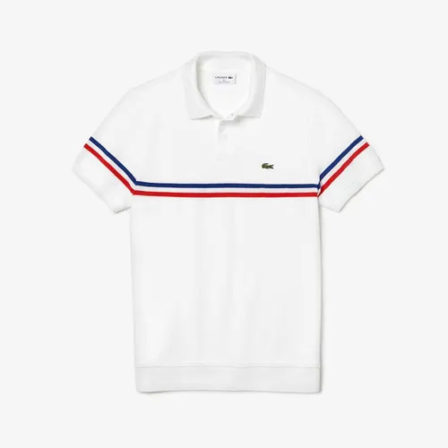 Áo Phông Lacoste Regular Fit Tricolour Striped Polo Shirt Màu Trắng Size S - Thời trang - Vua Hàng Hiệu