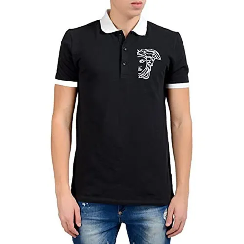 Áo Phông Versace Collection Men's Black Logo Màu Đen