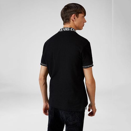 Áo Phông Versace Jeans Couture Collar Chest Logo Polo Shirt Màu Đen-3