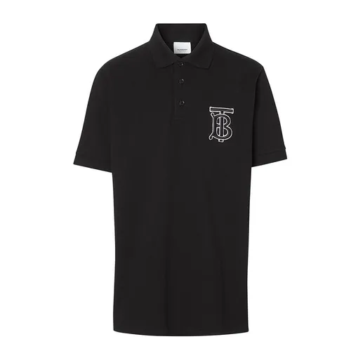Thời trang Đen - Áo Polo Burberry Monogram Motif Cotton Piqué Polo Shirt Màu Đen - Vua Hàng Hiệu