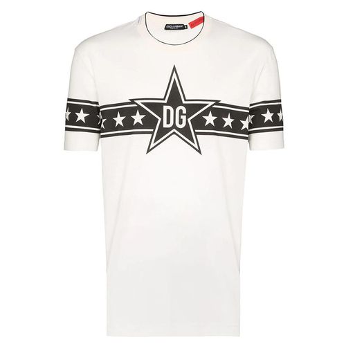Áo Thun Dolce & Gabbana DG Star Logo T-Shirt Màu Trắng