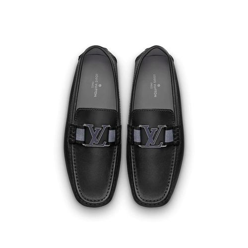 Giày Lười Nam Louis Vuitton LV Monte Carlo Mocassin Màu Đen Size 42-3