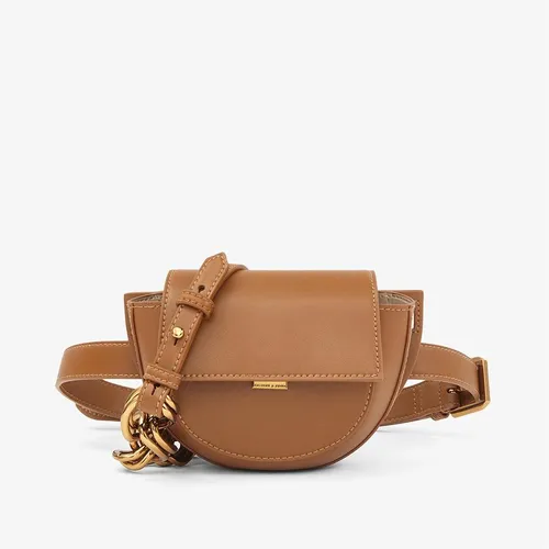 Túi Đeo Chéo Nữ Charles & Keith CNK 30150893 Semicircle Shoulder Bag Waist Bag