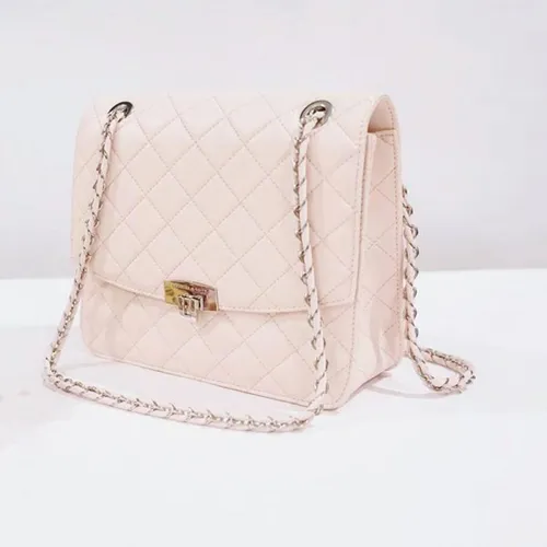 Túi Đeo Vai Nữ Charles & Keith CNK CK2-70150587 Quilted Clutch Màu Hồng