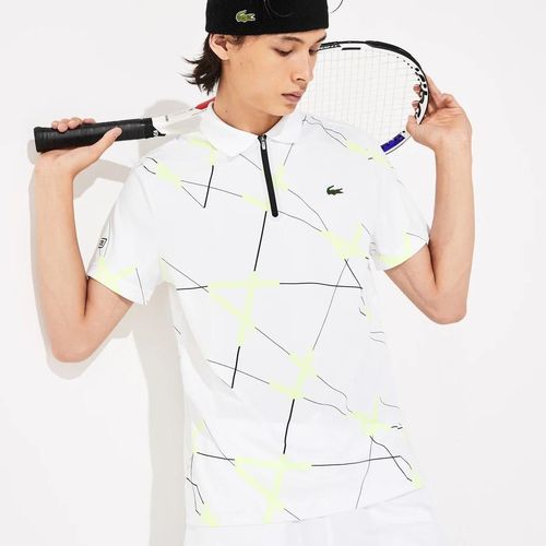 Áo  Lacoste Men's Sport Graphic Print Breathable Piqué Tennis Polo Shirt Size XS
