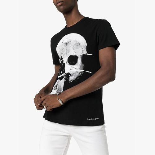 Áo Phông Alexander Mcqueen Skull Print T-Shirt Màu Đen-5