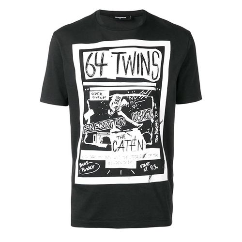 Áo Phông Dsquared2 64 Twins T-Shirt Màu Đen