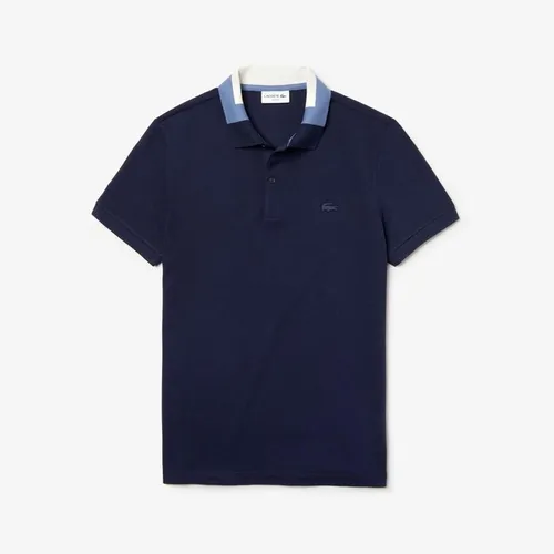 Áo Polo Men's Lacoste Slim Fit Colourblock Collar Cotton Pique Xanh Navy - Thời trang - Vua Hàng Hiệu