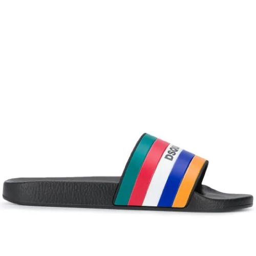 Dép Dsquared2 Stripes Street Style Flipflop Logo Loafers & Slip-Ons Phối Màu Size 42-1