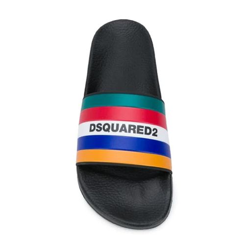 Dép Dsquared2 Stripes Street Style Flipflop Logo Loafers & Slip-Ons Phối Màu Size 42-4