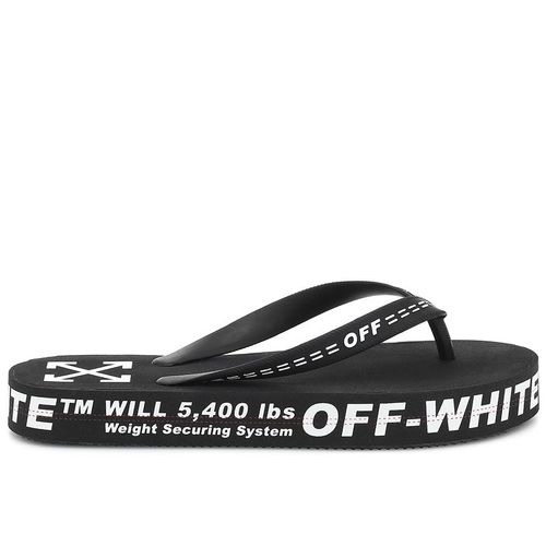 Dép Xỏ Ngón Off-White Logo Embossed Flip Flops Màu Đen-1