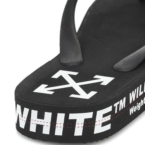 Dép Xỏ Ngón Off-White Logo Embossed Flip Flops Màu Đen-5