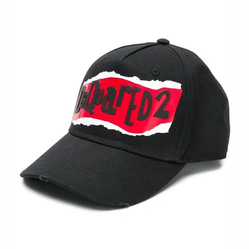 Mũ nón DSquared2 Nam Mũ lưỡi trai Cotton - Mũ Dsquared2 Logo Cap Black Màu Đen - Vua Hàng Hiệu