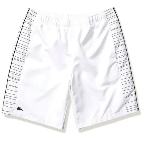 Thời trang - Quần Shorts Lacoste Đùi Vân Diamond Màu Trắng - Vua Hàng Hiệu