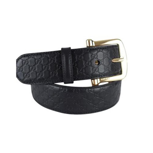 Thắt Lưng Gucci Calfskin Monogam Black 40mm Belt Size 100