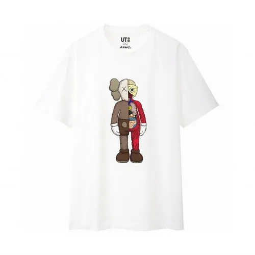 Áo Phông Kaws x Uniqlo UT Họa Tiết Nâu Đỏ Cho Mùa Hè Size XS