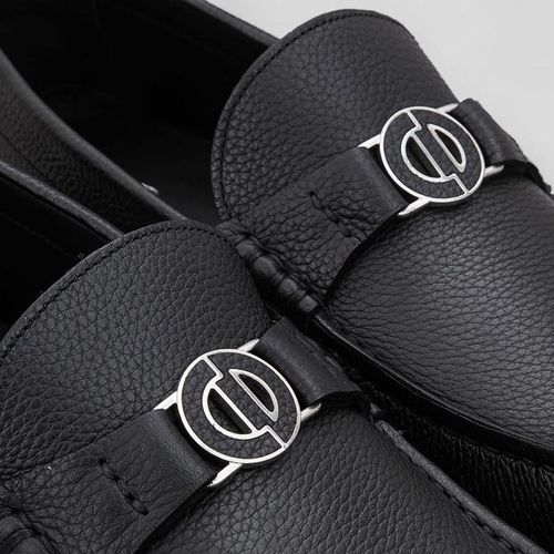 Giày Lười Nam Dior Black Calfskin Mocasin Màu Đen-4