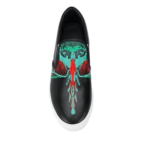 Giày Marcelo Burlon County Of Milan Embroidered Wings Slip-On Sneakers Màu Đen-4