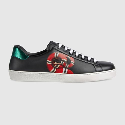 Giày Sneaker Gucci Ace Kingsnake Print Màu Đen-5