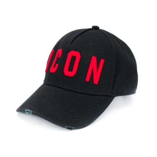 Mũ Dsquared2 Icon Red And Black Baseball Cap In M002 Nero Màu Đen-1