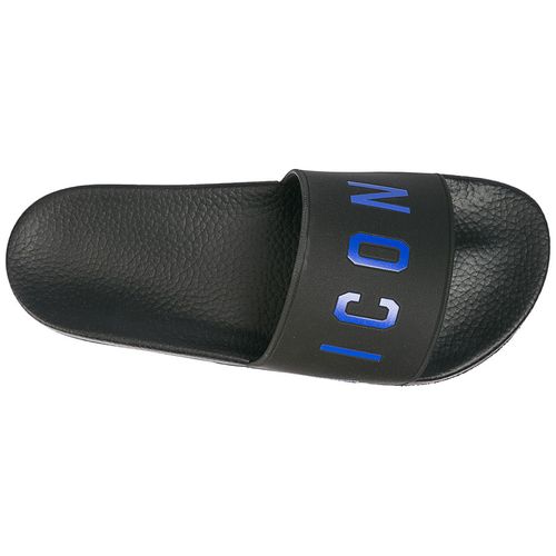 Dép Dsquared2 Men's Slippers Sandals Rubber Icon Màu Đen-5