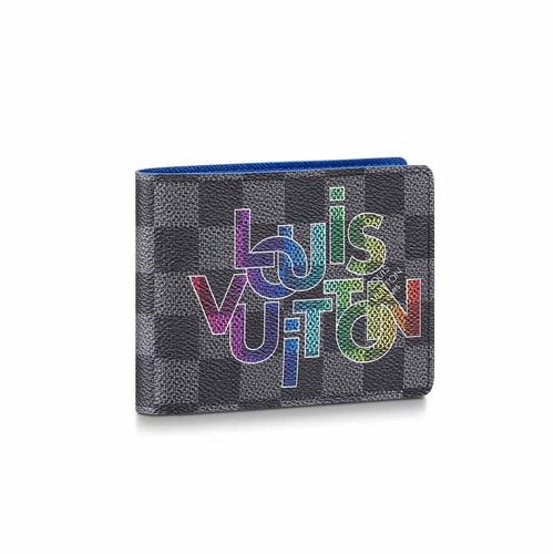 Ví Nam Louis Vuitton LV N60302 Multiple Wallet Màu Xám Đen-1