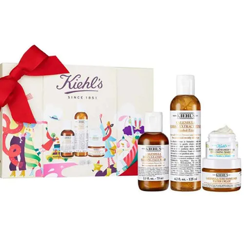 Bộ 4 Sản Phẩm Dưỡng Da Kiehl's Collection For A Cause (Sữa Rửa Mặt, Toner Hoa Cúc, Kem Dưỡng, Mặt Nạ Đất Sét)