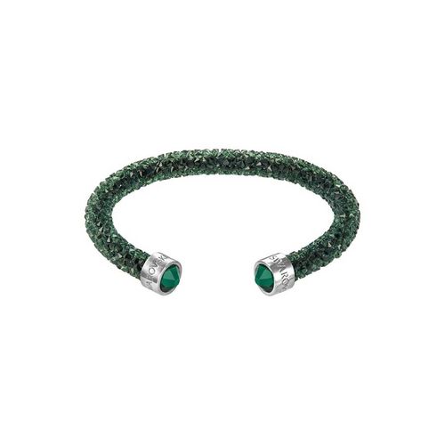Vòng Đeo Tay Swarovski Crystaldust Cuff, Green, Stainless Steel Size S