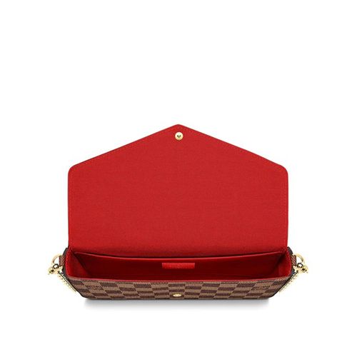 Túi Đeo Chéo Louis Vuitton N63032 Felicie Material Damier Ebene Màu Nâu-5