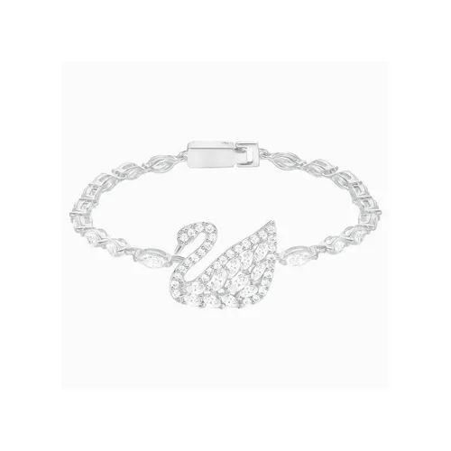 Vòng Đeo Tay Swarovski Swan Lake Bracelet, White, Rhodium Plating - Trang sức - Vua Hàng Hiệu