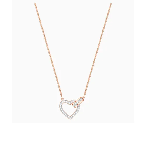 Dây Chuyền Swarovski Lovely Necklace, White, Rose-Gold Tone Plated