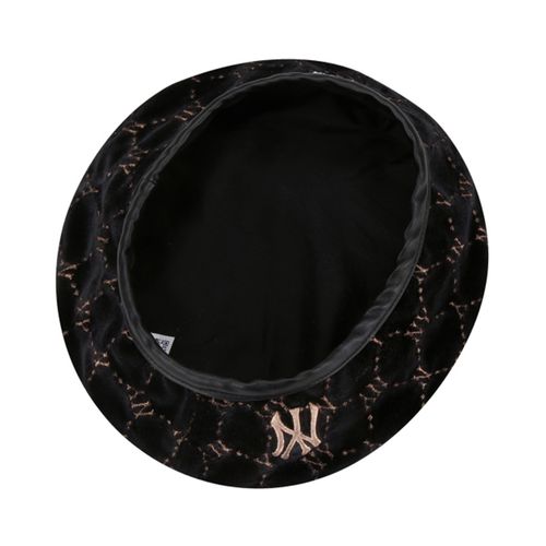 Mũ MLB Monogram Velvet Beret New York Yankees 32CPVG011-50L Màu Đen-5