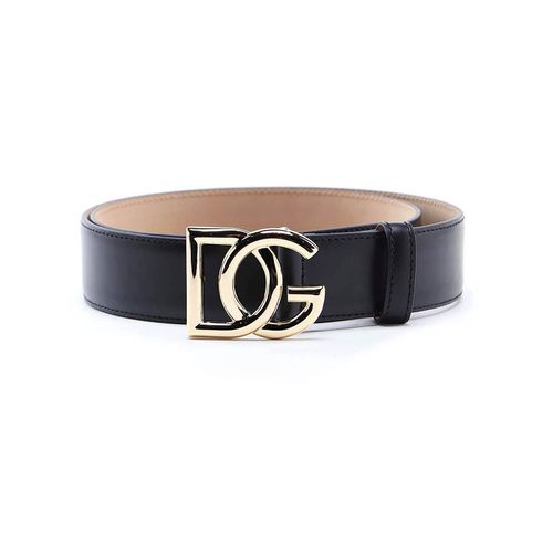 Thắt Lưng Dolce & Gabbana Black Belt In Calf Leather Bản 3,5cm Màu Đen