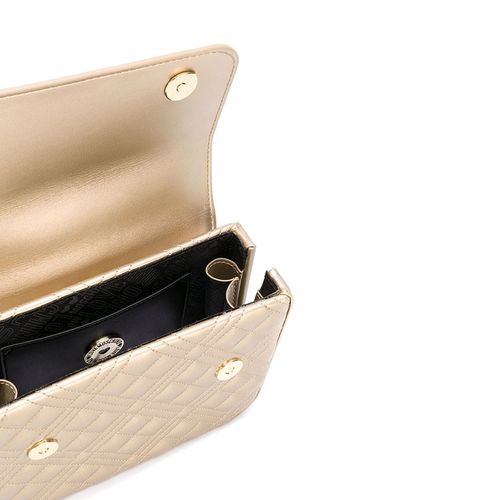 Túi Đeo Chéo Moschino Quilted Top-Handle Box Bag Màu Be-3