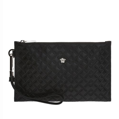 Túi Versace Clutch Bag With An Embossed Greek Pattern Màu Đen