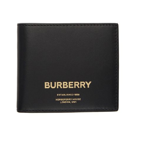 Ví Burberry Horseferry Print Leather International Bifold Wallet In Black Màu Đen