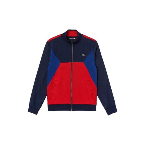 Áo Khoác Nỉ Tay Gió Lacoste Men's Sport Bi-material Colourblock Zip Tennis Sweatshirt Màu Đỏ Size S