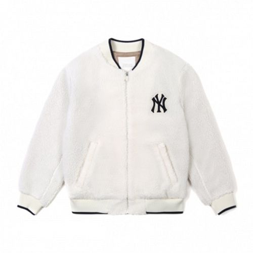 Áo Khoác MLB Boa Fleece Baseball Jumper New York Yankees Màu Trắng Size S